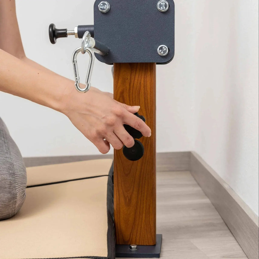 Front view of the HEGREN Convertible Tower TALMA 62CT showcasing its steel frame and adjustable components.