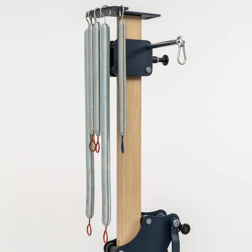 HEGREN Pilates Reformer Springs set, featuring multiple resistance levels for customized workout intensity.