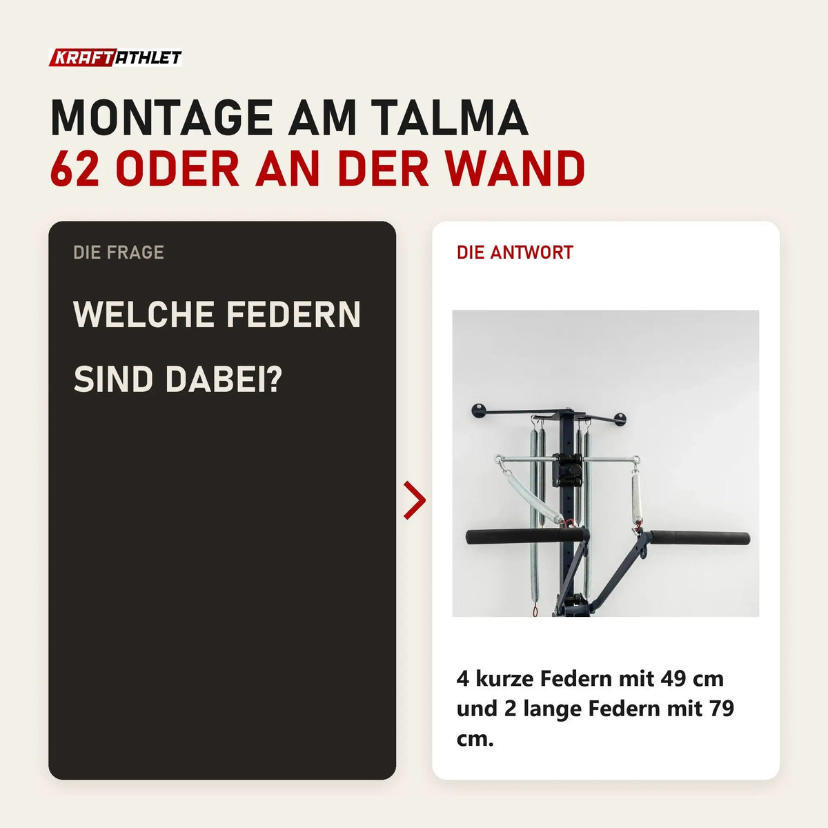 Frage und Antwort zu Hegren TALMA 62CT Convertible Tower: Welche Federn sind dabei?