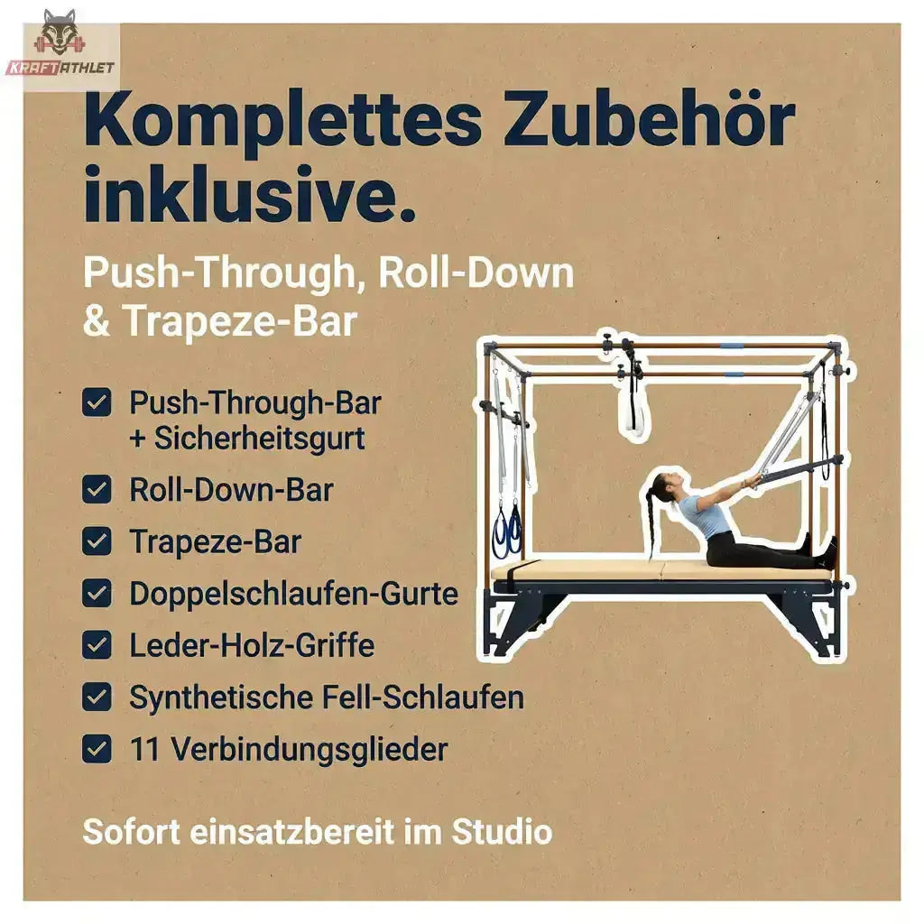 Hegren TALMA TRC Cadillac Trapeze, Grafik zum Zubehör mit Push-Through-Bar, Roll-Down-Bar und Griffen