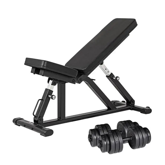 inSPORTline Plate-loaded dumbbell set with bench CEM 2 × 20 kg InSportLine Dumbbells