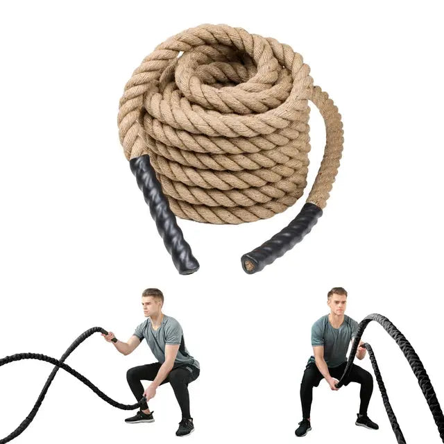 inSPORTline Battle Rope WaveRope Base 40 mm 15 m Sisal Trainer InSportLine