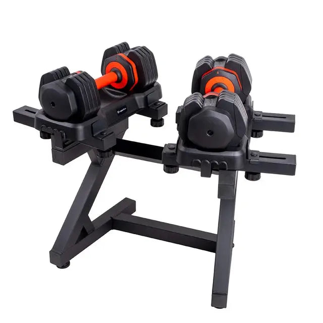 inSPORTline Adjustable dumbbell set with rack DuraBell 2 × 6.5–24.5 kg InSportLine Dumbbells