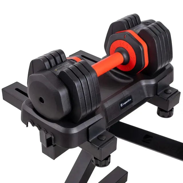inSPORTline Adjustable dumbbell set with rack DuraBell 2 × 6.5–24.5 kg InSportLine Dumbbells