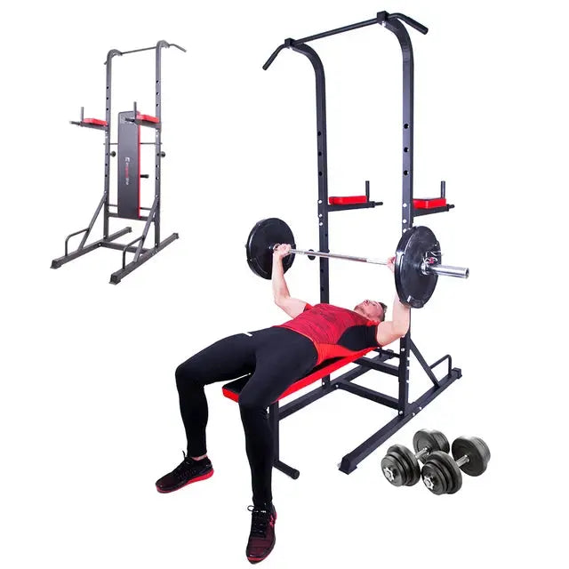 inSPORTline Dumbbell set with dip station Power Tower 3–50 kg InSportLine Pull-Up & Dip Stations