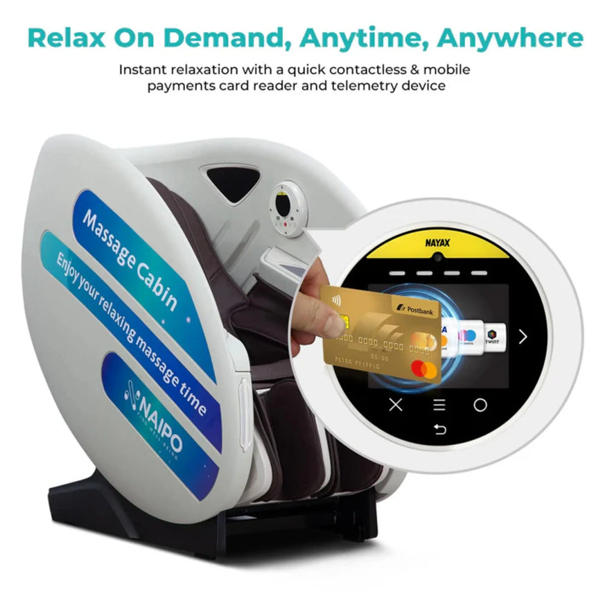 Naipo automatic massage chair – NFC RFID card payment system adjustable time price Naipo