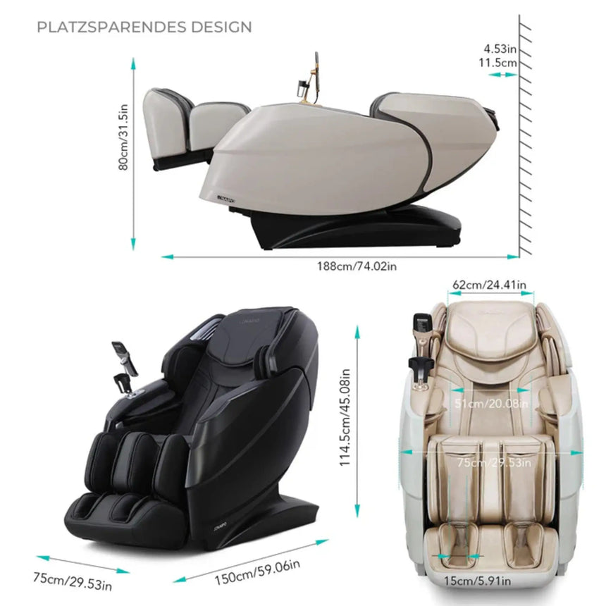 Naipo 3D massage chair – R50 white high-end massage chair heat function Naipo
