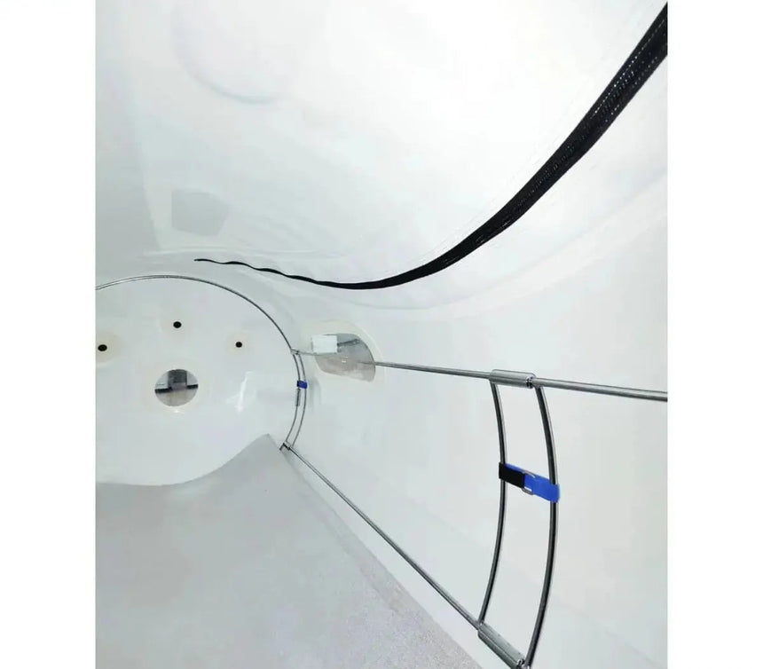 "ProReset Flow 80/90 portable hyperbaric chamber with options for seated and reclining positions."