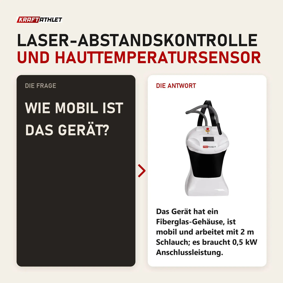 Frage und Antwort zu ProReset CryoPro Skin Kältegerät: Wie mobil ist das Gerät?