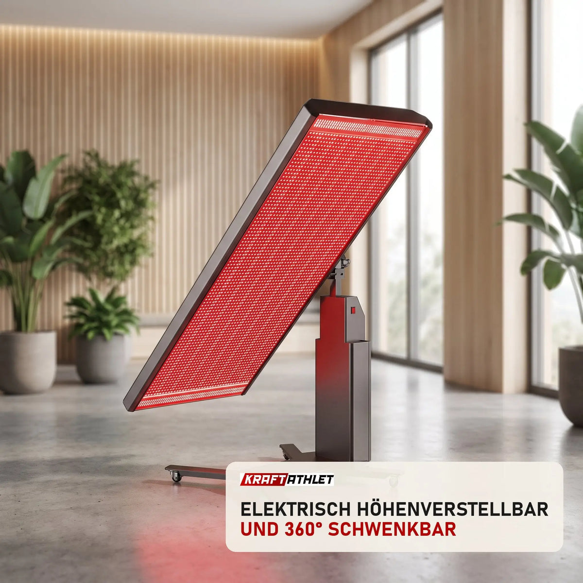 ProReset Lumina Rotlicht-Nahinfrarot-Gerät in einer hellen Recovery-Lounge