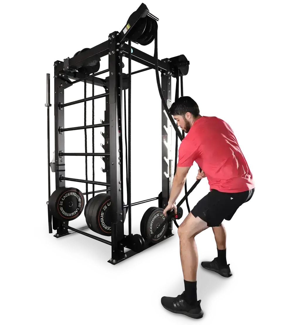 Ropeflex RX2100 Endlosseil-Trainer für Wand und Rack – Training in der Hocke mit Zug am unteren Seil