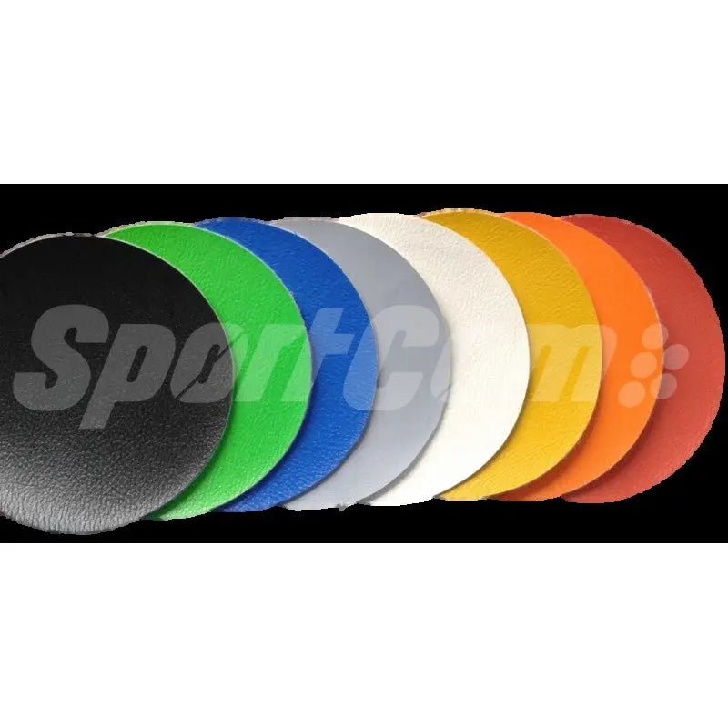 SportCom Flexi-Wall Wandschutz von Dollamur, Farbmuster aller verfügbaren Farben nebeneinander