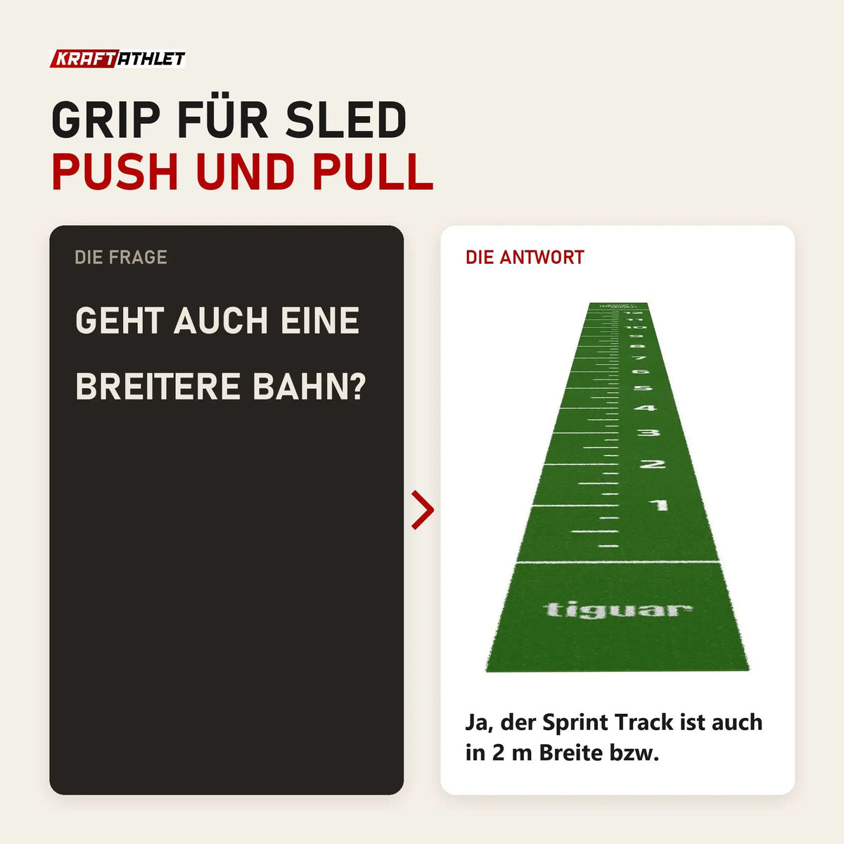 Frage und Antwort zu tiguar Sprint Track 4RACE 15 × 1 m Grün Kunstrasenbahn: Geht auch eine breitere Bahn?