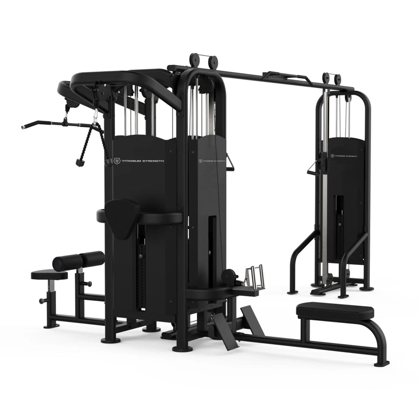 Titanium Strength Black Series 5-Station Multifunctional Gym Machine Titanium Strength