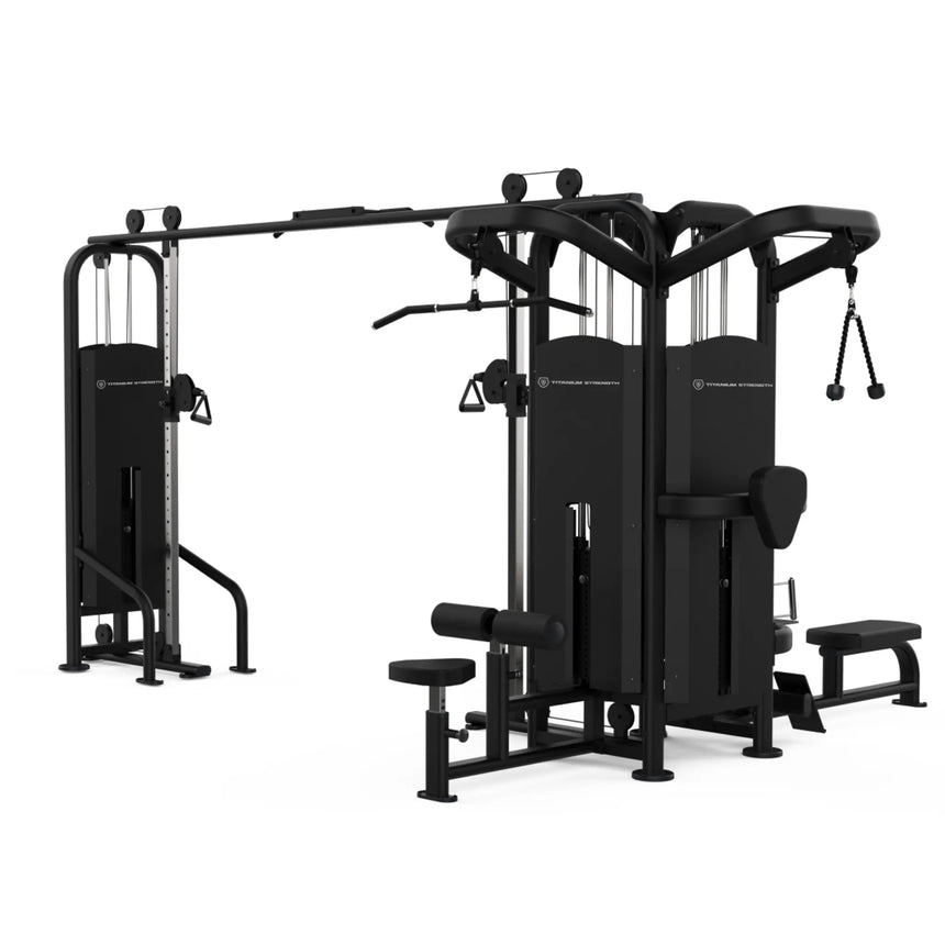 Titanium Strength Black Series 5-Station Multifunctional Gym Machine Titanium Strength