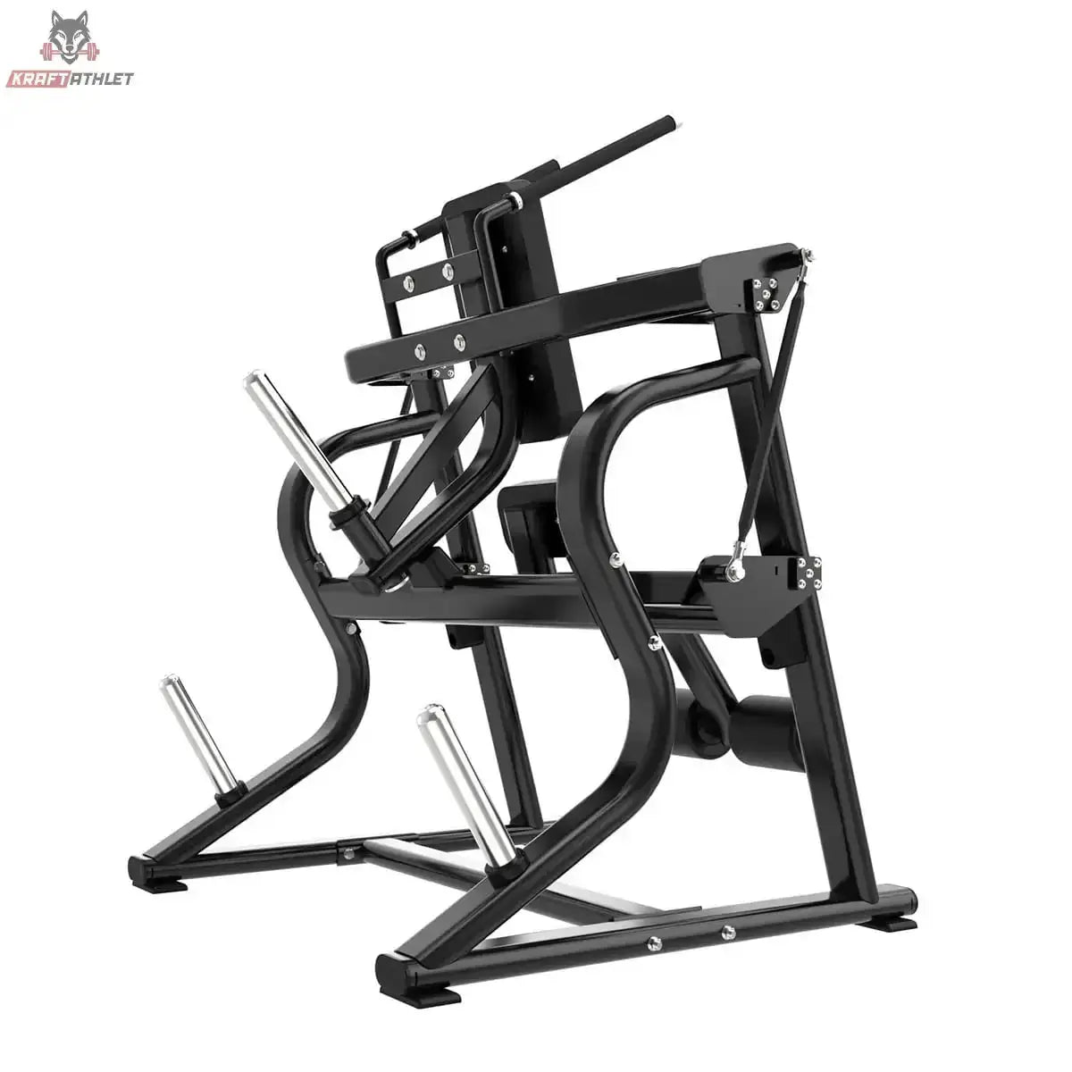 Titanium Strength Black Series Abdominal Crunch in Schrägansicht von hinten mit gebogenem Rahmen