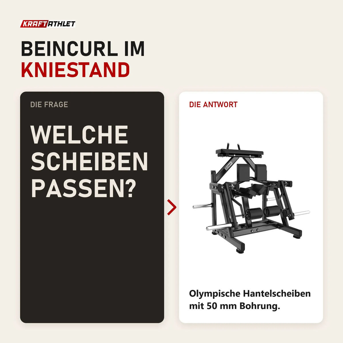 Frage und Antwort zu Titanium Strength Black Series IsoLateral Beinbeuger Knien: Welche Scheiben passen?