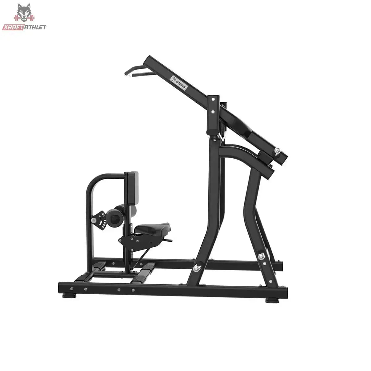 Titanium Strength Black Series IsoLateral Latzug in Seitenansicht mit Kniepolster