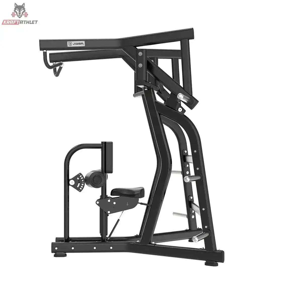 Titanium Strength Black Series IsoLateral Rowing Lat Pulldown Latzug in Seitenansicht von rechts