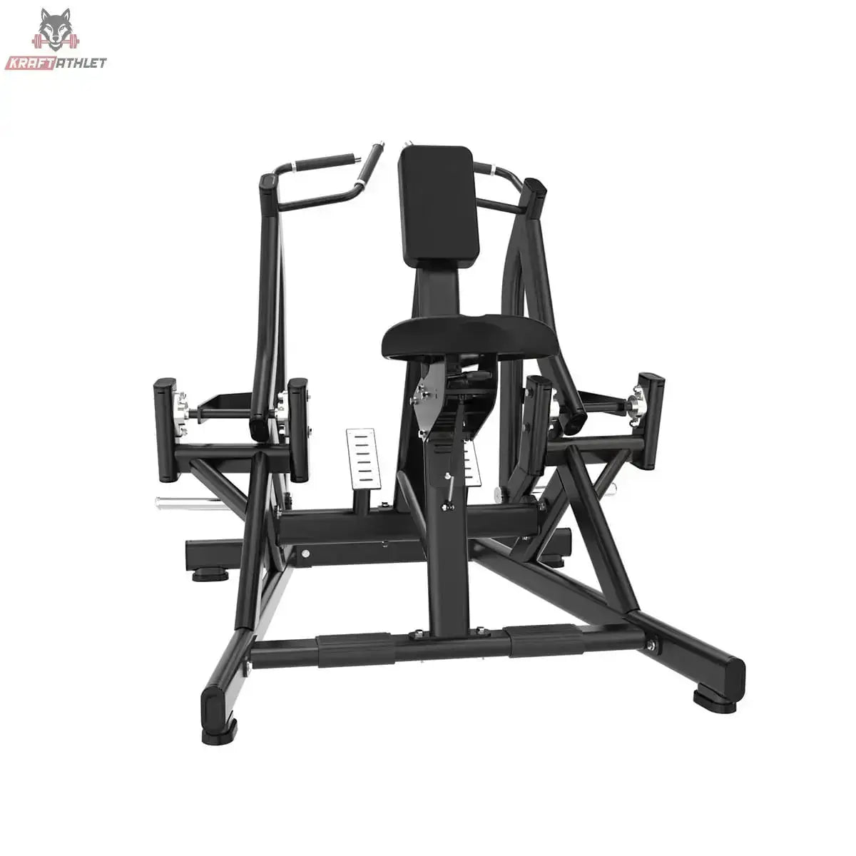 Titanium Strength Black Series IsoLateral Rudern Rudermaschine in Frontansicht mit Brustpolster