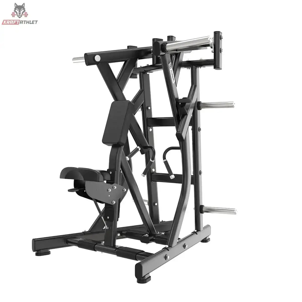 Titanium Strength Black Series IsoLateral Rudern Tief in Schrägansicht von rechts