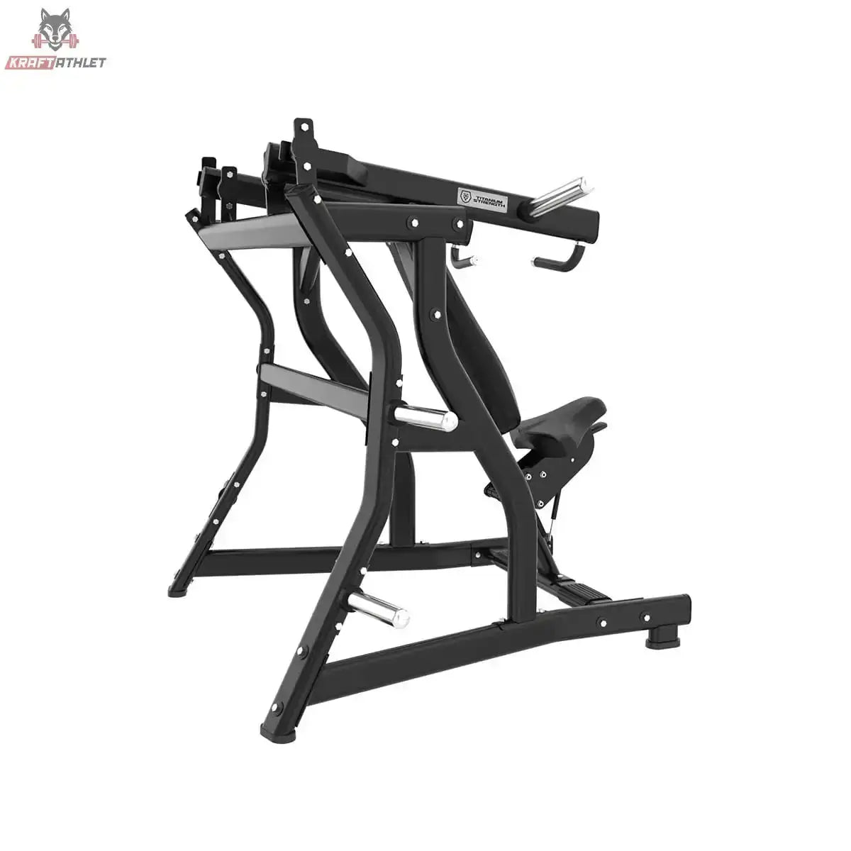 Titanium Strength Black Series IsoLateral Schulterpresse in Schrägansicht von hinten