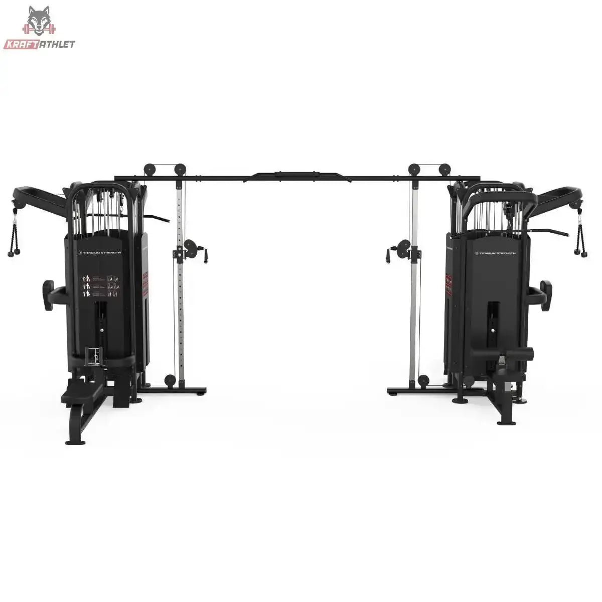 Titanium Strength Black Series Multistation 8 Stationen, Frontansicht auf weißem Hintergrund