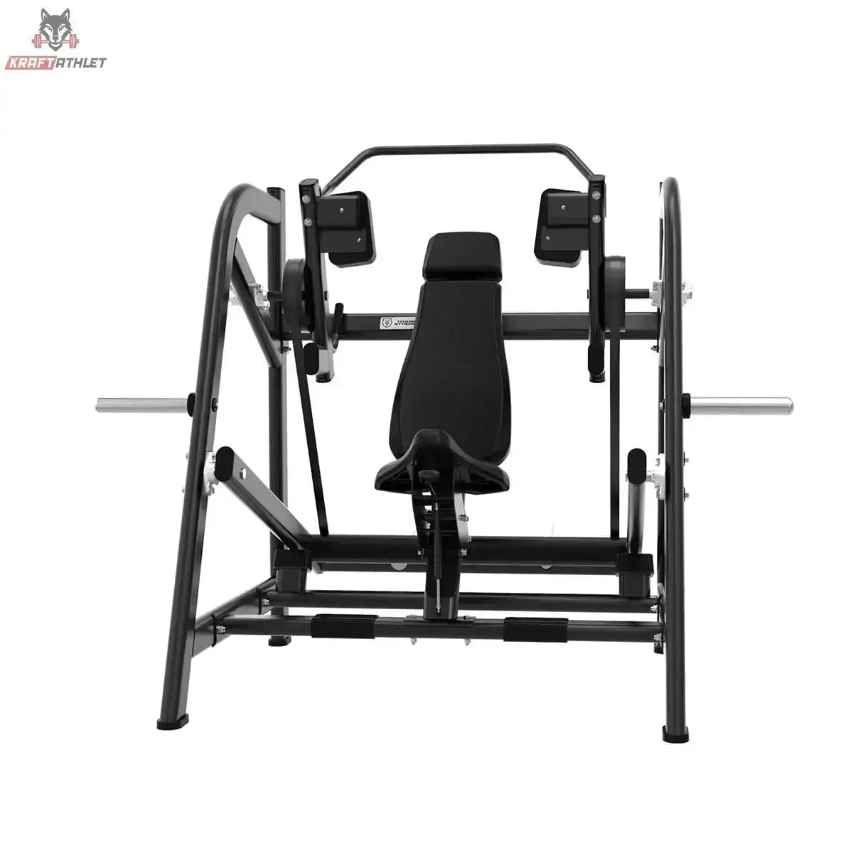 Titanium Strength Black Series Pullover Maschine in Frontansicht mit Armpolstern