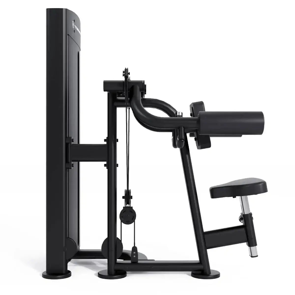 Titanium Strength Black Series Selectorisierte Seitenheben – Seitenansicht mit Armpolster und verstellbarem Sitz, schwarz