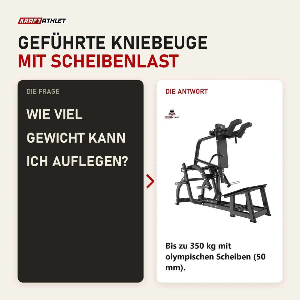 Frage und Antwort zu Titanium Strength Black Series V-Squat: Wie viel Gewicht kann ich auflegen?