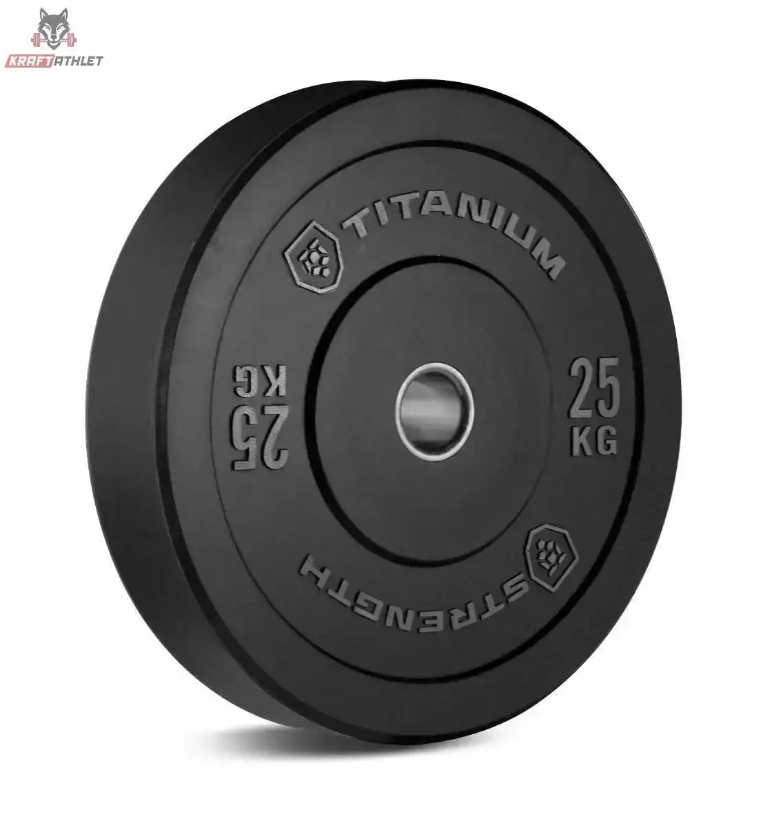 Titanium Strength BP10 Bumper Plate 10 kg schwarz, Variante 25 kg in Frontansicht