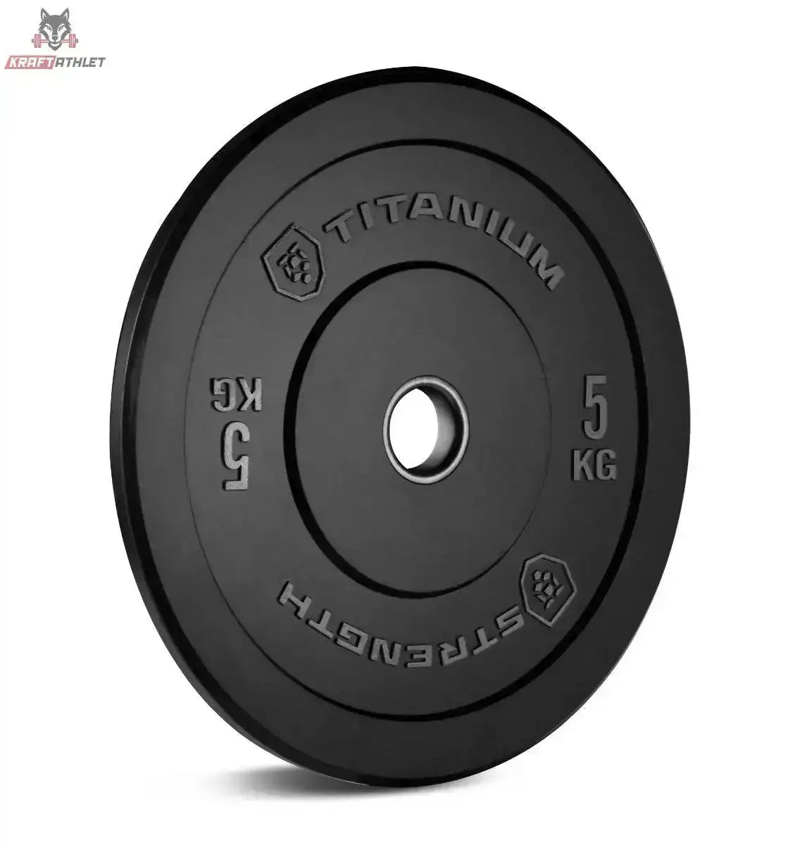 Titanium Strength BP10 Bumper Plate 10 kg schwarz, Variante 5 kg in Frontansicht