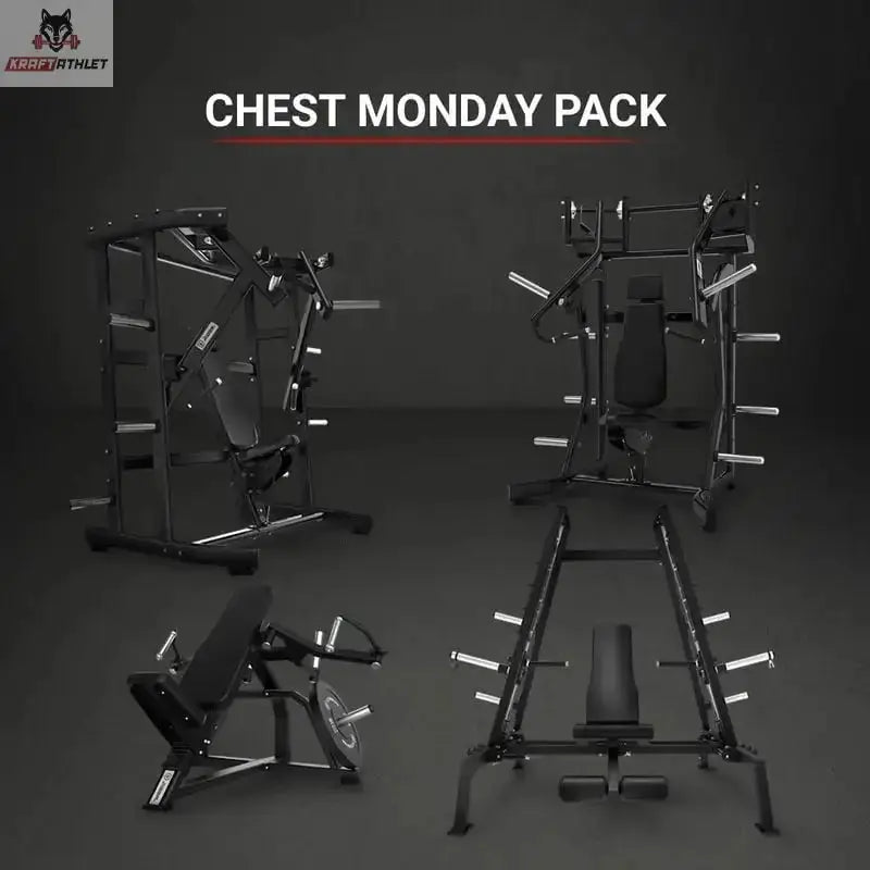 Titanium Strength Chest Monday Pack, Übersicht der Plate-Loaded-Geräte für das Brusttraining