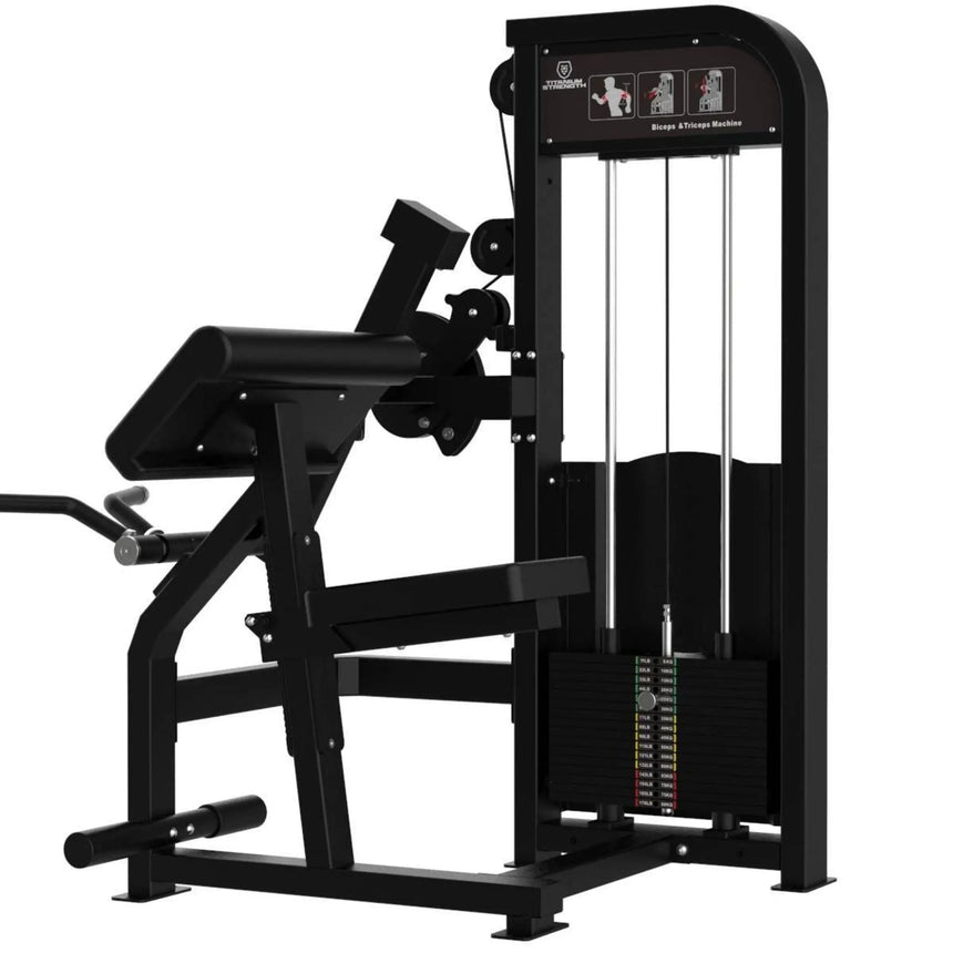 Titanium Strength Elite Series Dual Bicep Curl and Tricep Extension Machine Titanium Strength