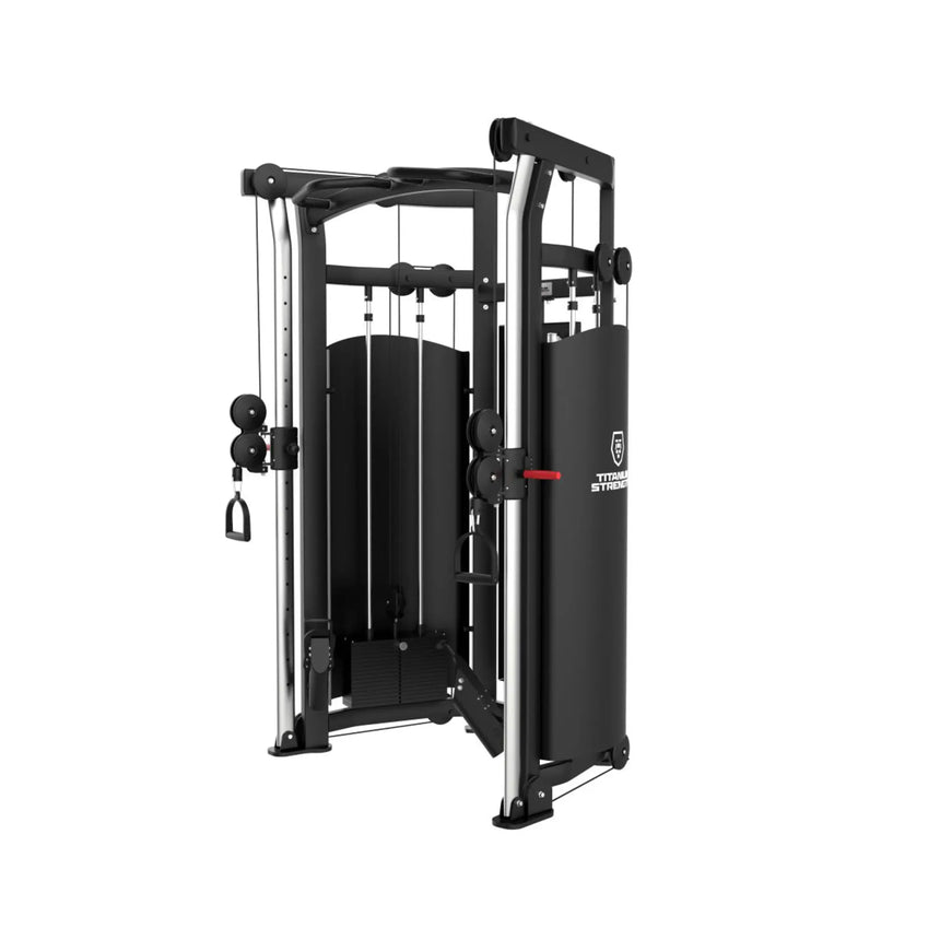 Titanium Strength Black Series Functional Trainer Double Adjustable Pulley Titanium Strength
