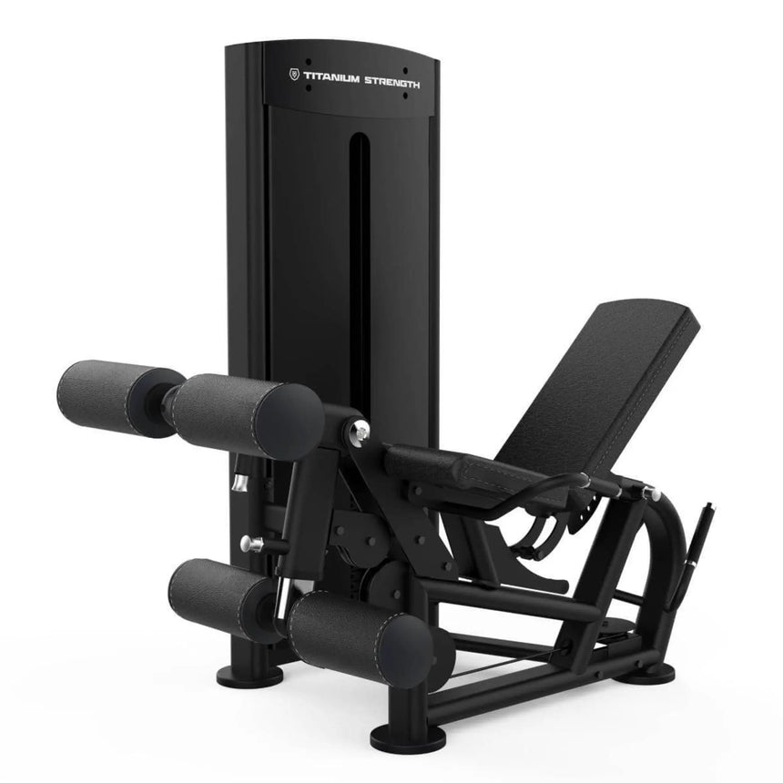Titanium Strength Black Series Lying Leg Curl and Leg Extension Machine Titanium Strength