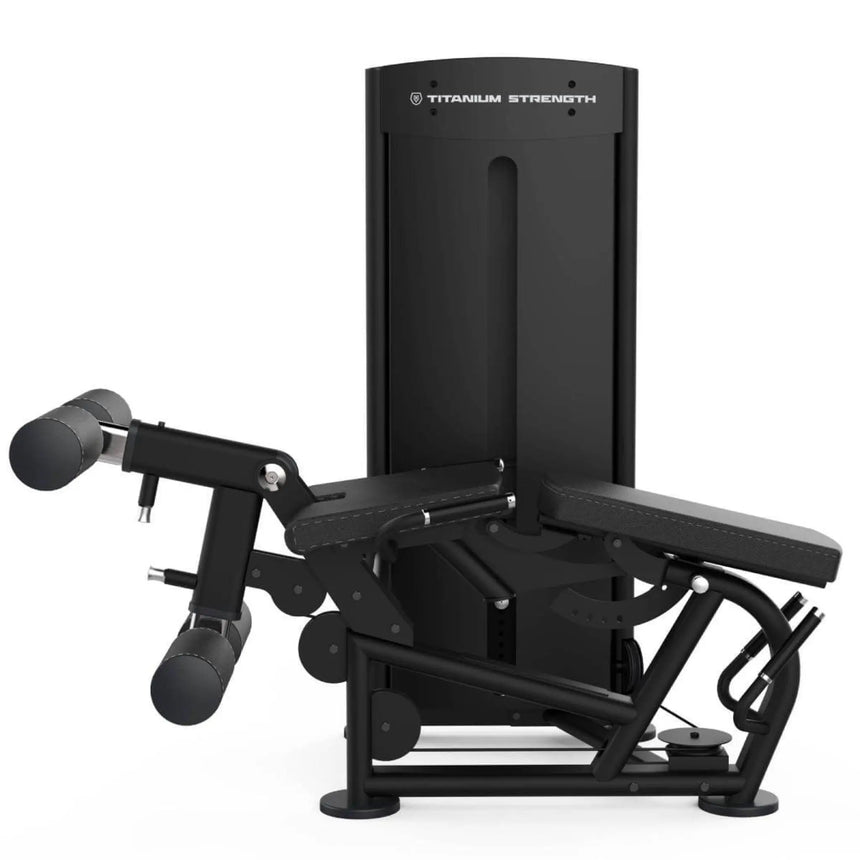 Titanium Strength Black Series Lying Leg Curl and Leg Extension Machine Titanium Strength