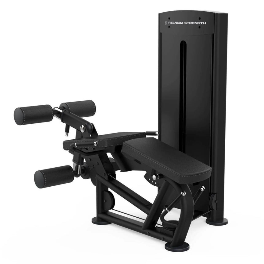 Titanium Strength Black Series Lying Leg Curl and Leg Extension Machine Titanium Strength