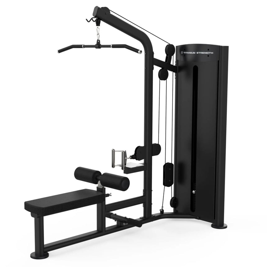 Titanium Strength Black Series Lat Pulldown and Seated Row Machine Titanium Strength
