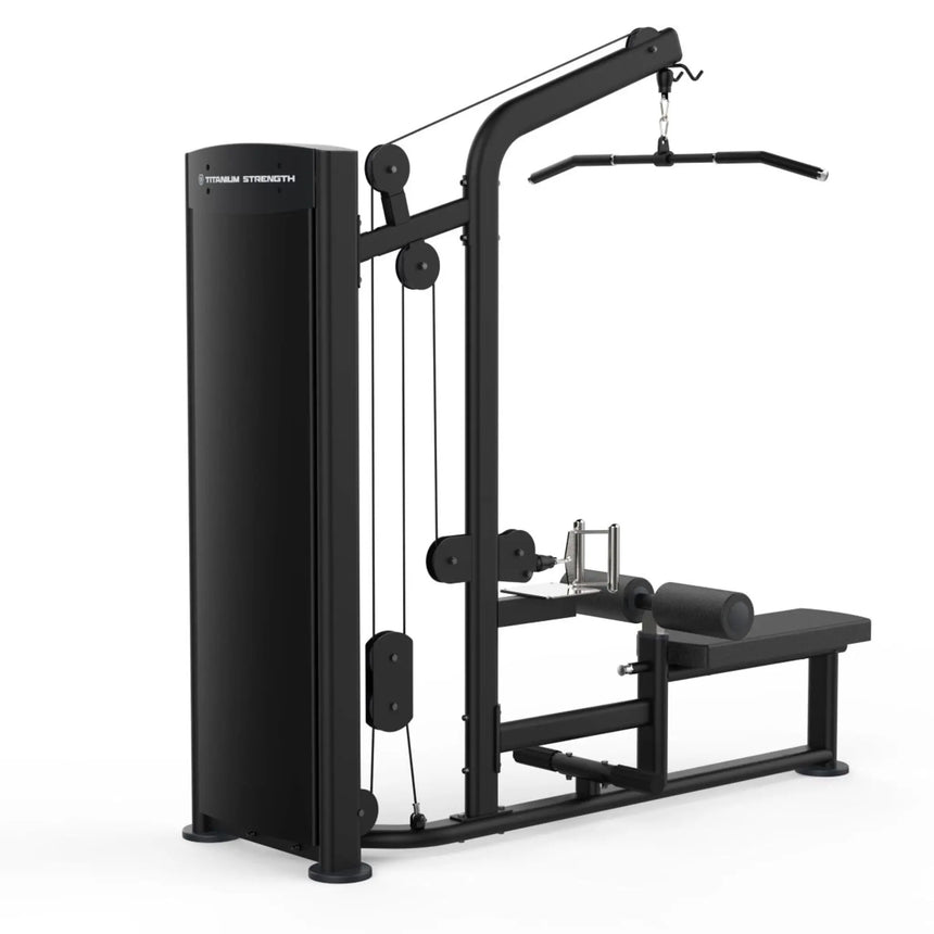 Titanium Strength Black Series Lat Pulldown and Seated Row Machine Titanium Strength