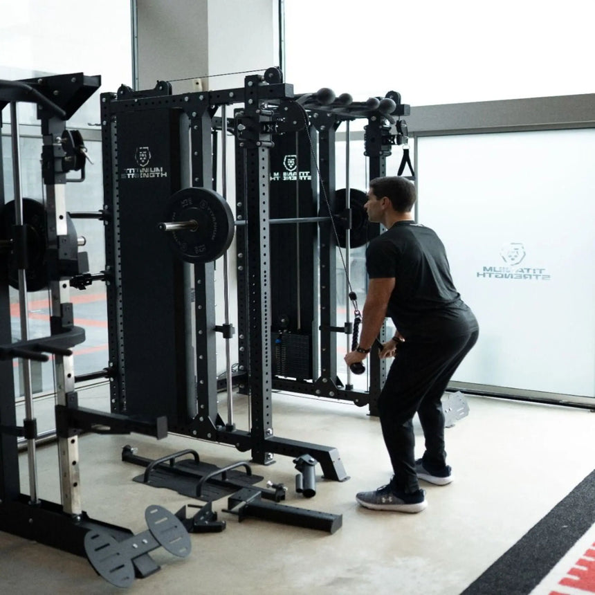 Titanium Strength Smith Machine B500 PRO with Double Pulley and Rack Titanium Strength