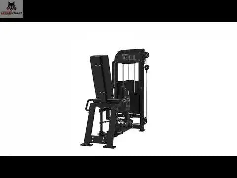 Titanium Strength Elite Series Abduktor-Adduktor Pro – Kleine Gesamtansicht mit Gewichtsturm auf weißem Hintergrund