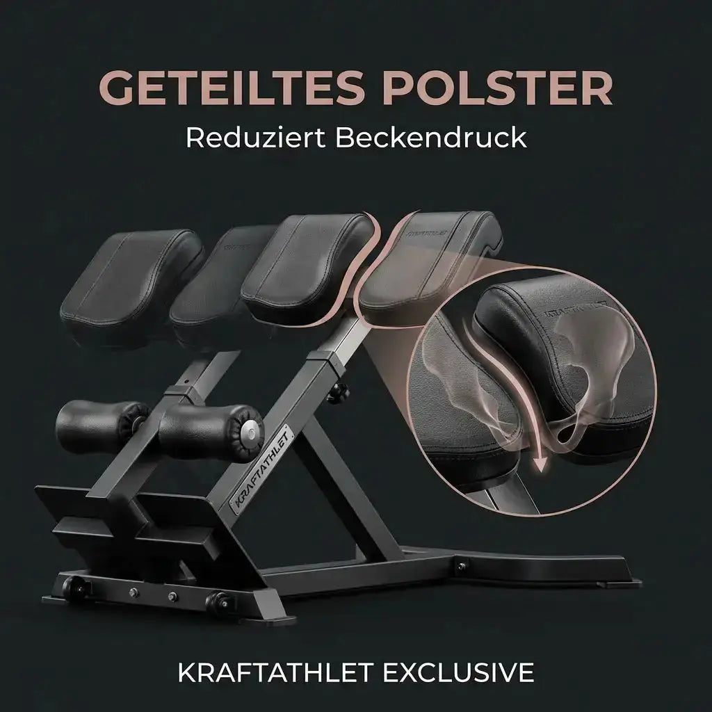 Titanium Strength Elite Series Hyperextension Bank Römischer Stuhl, Polster Detailansicht Premium