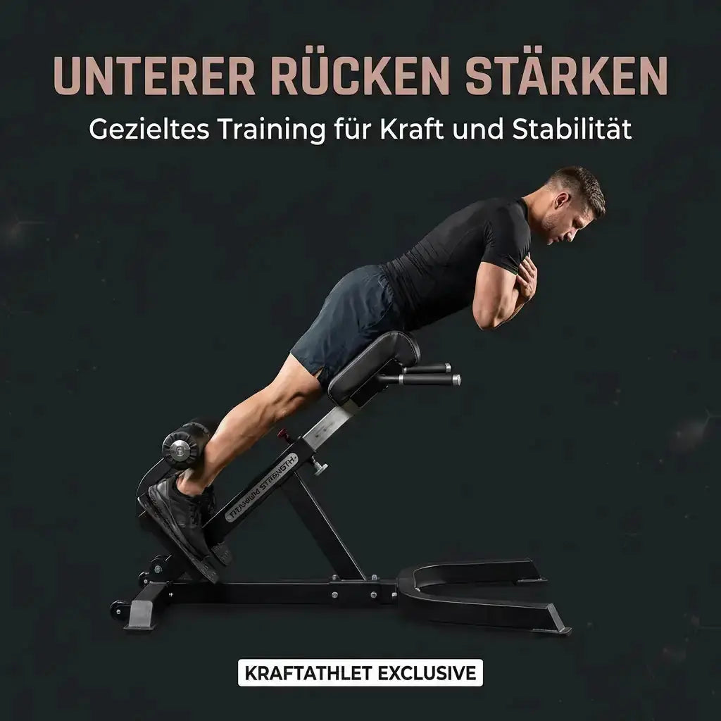 Titanium Strength Elite Series Hyperextension Bank Römischer Stuhl, Training Übungsbild