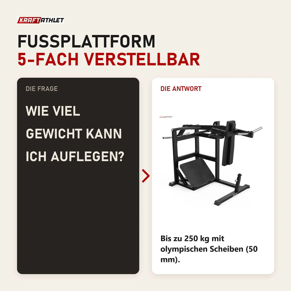 Frage und Antwort zu Titanium Strength Elite Series Pendulum Hack Squat: Wie viel Gewicht kann ich auflegen?