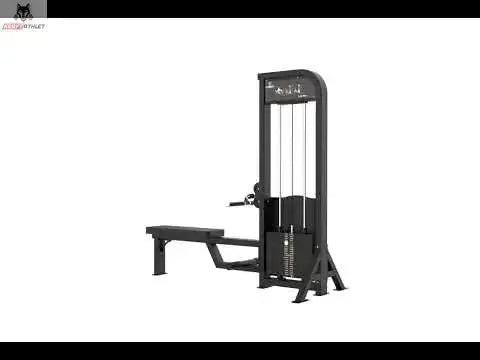 Titanium Strength Elite Series Ruderzugmaschine Low Row – Kleine Gesamtansicht mit Sitzbank und Gewichtsturm
