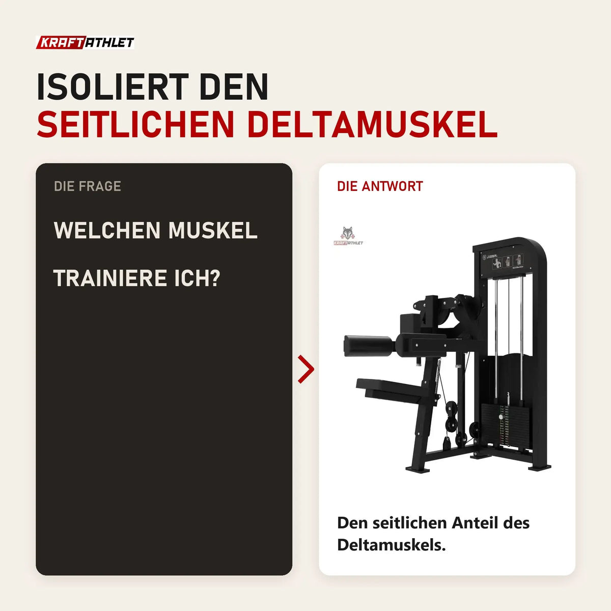 Frage und Antwort zu Titanium Strength Elite Series Seitenheben: Welchen Muskel trainiere ich?