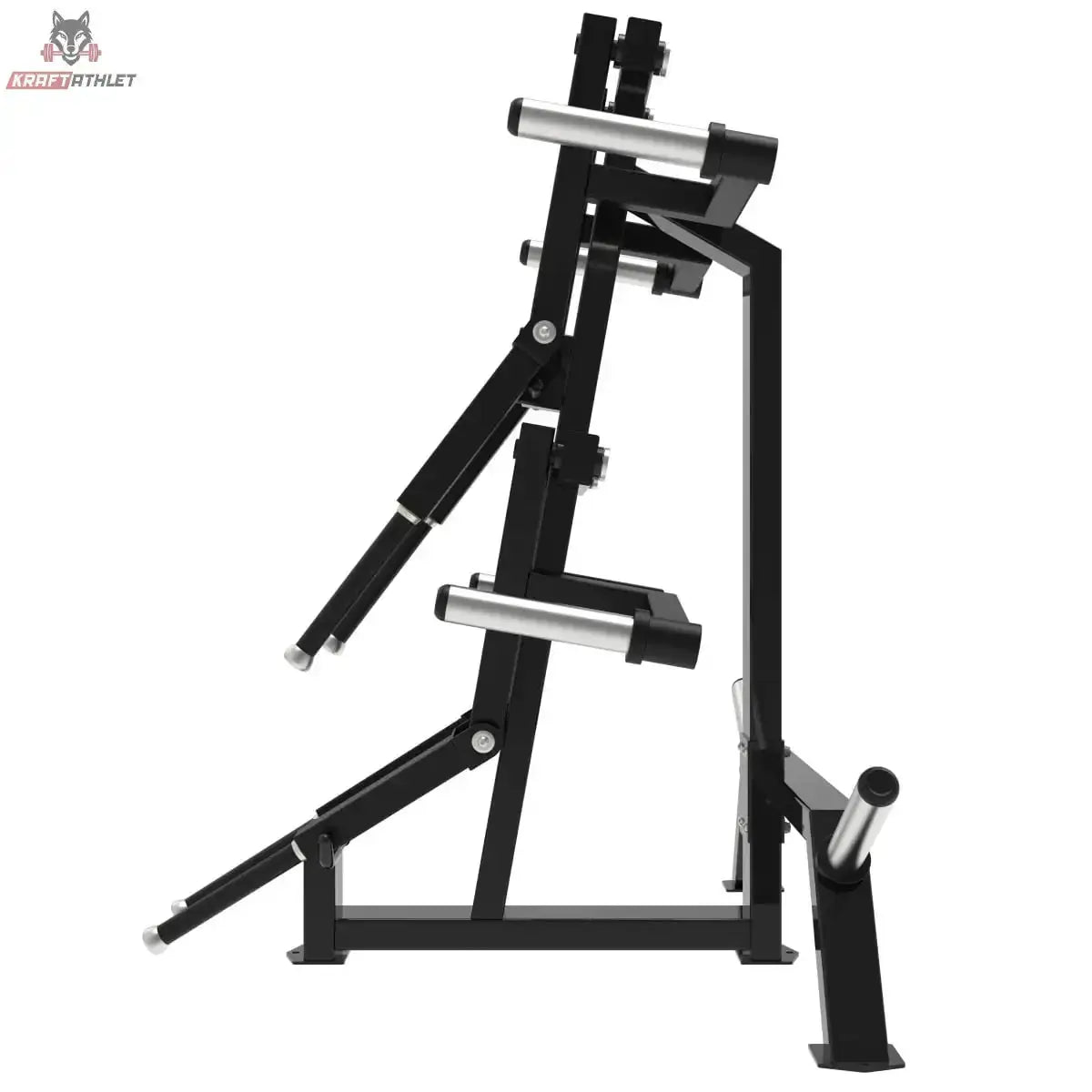 Titanium Strength Elite Series Seitheben Schulter Maschine: Seitenansicht von rechts mit Armpolstern und Rahmen