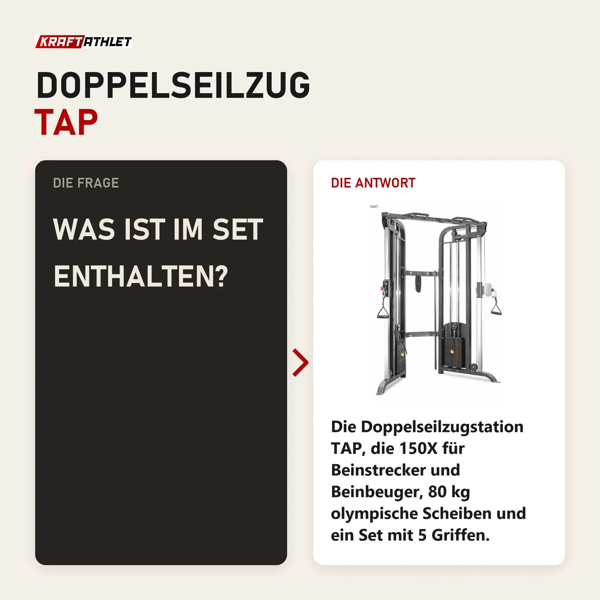 Frage und Antwort zu Titanium Strength Functional Cable Pack: Was ist im Set enthalten?
