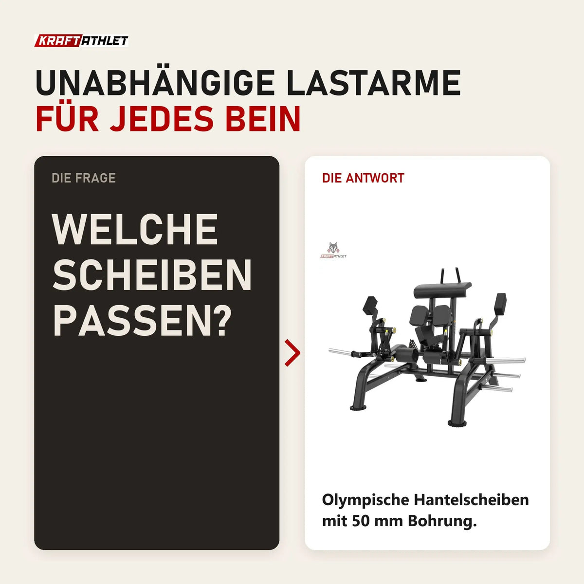 Frage und Antwort zu Titanium Strength Genesis Series IsoLateral Beinbeuger Knien: Welche Scheiben passen?